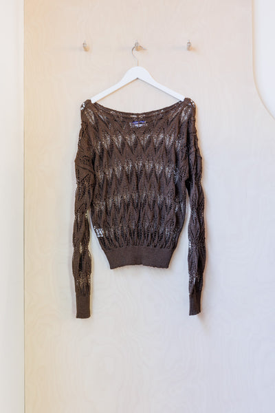 Cristaseya Linen Lace Sweater - Brown – Poepke