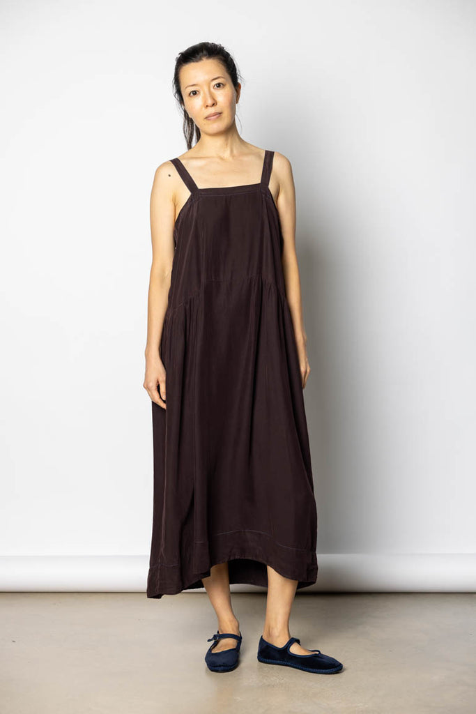 Garment Dyed French Slip Dress - Pecan