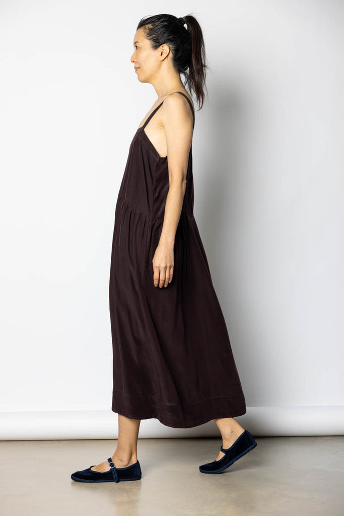 Garment Dyed French Slip Dress - Pecan