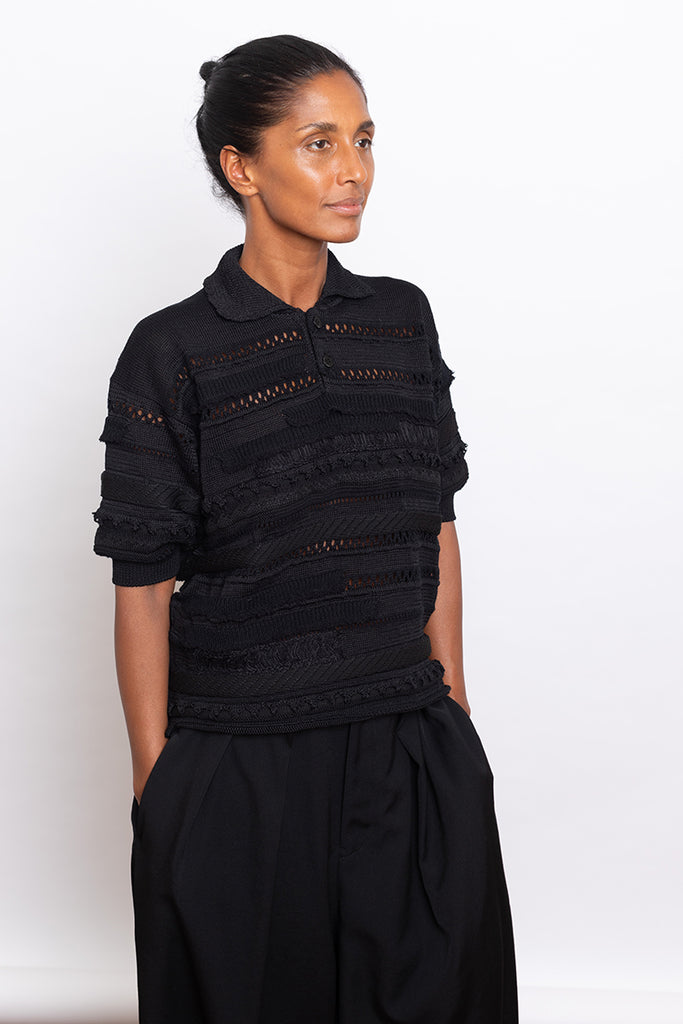 Half Sleeve Pullover - Black