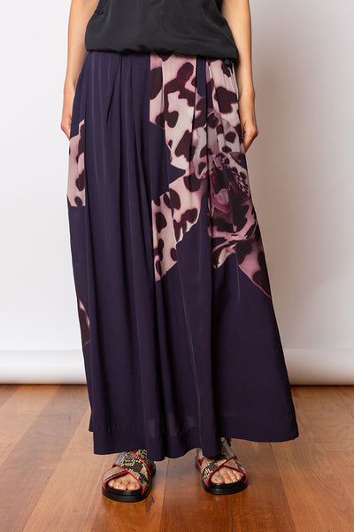 【新品】森ガール 希少レア DRIES VAN NOTEN キャミソール Dries Van Noten Soni Orchid Print Skirt - Navy at Poepke.com