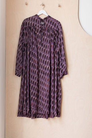 Archives Dries Van Noten Len Lye Dress- Purple Print