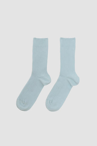 Rib Ankle Socks - Lagoon Blue