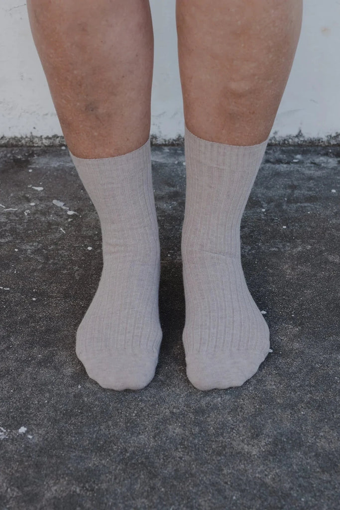 Rib Ankle Socks - Haptic