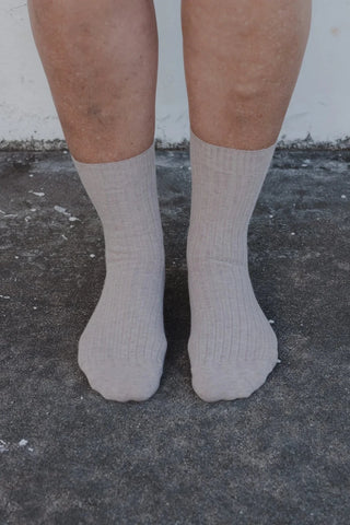 Rib Ankle Socks - Haptic