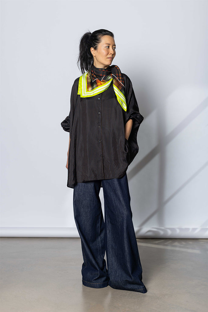 Silk Square Scarf - Neon Yellow