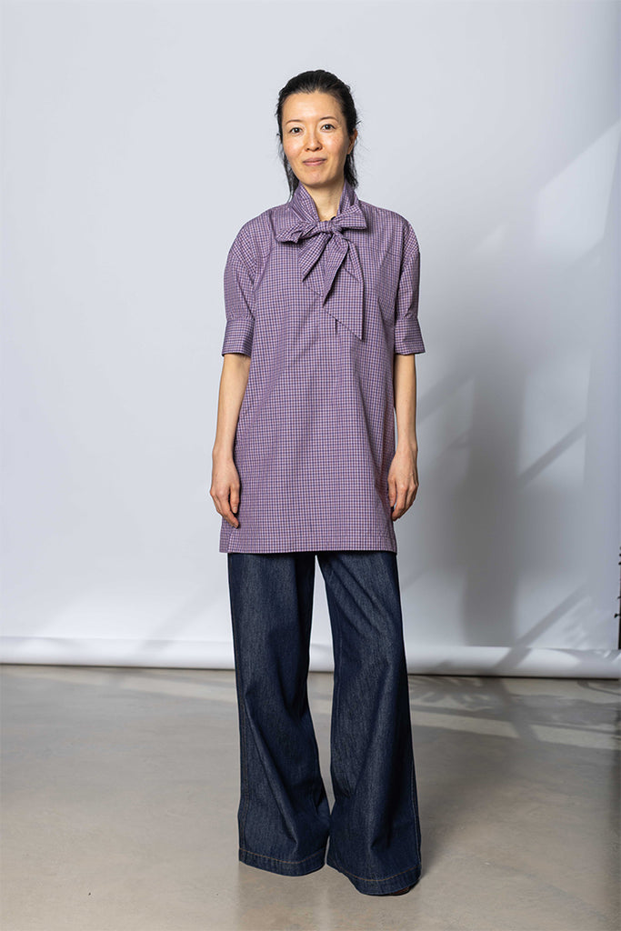 Calma Check Shirt - Purple