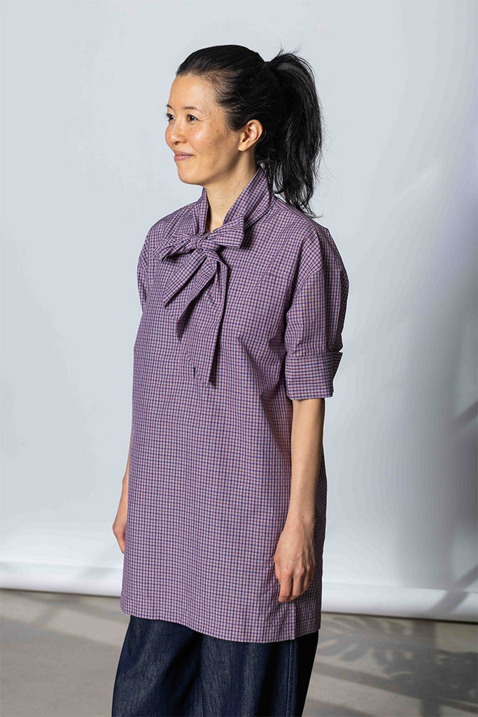Calma Check Shirt - Purple