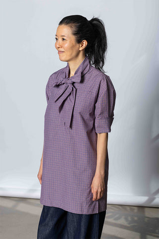 Calma Check Shirt - Purple
