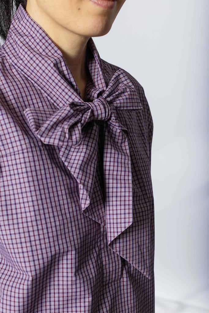 Calma Check Shirt - Purple