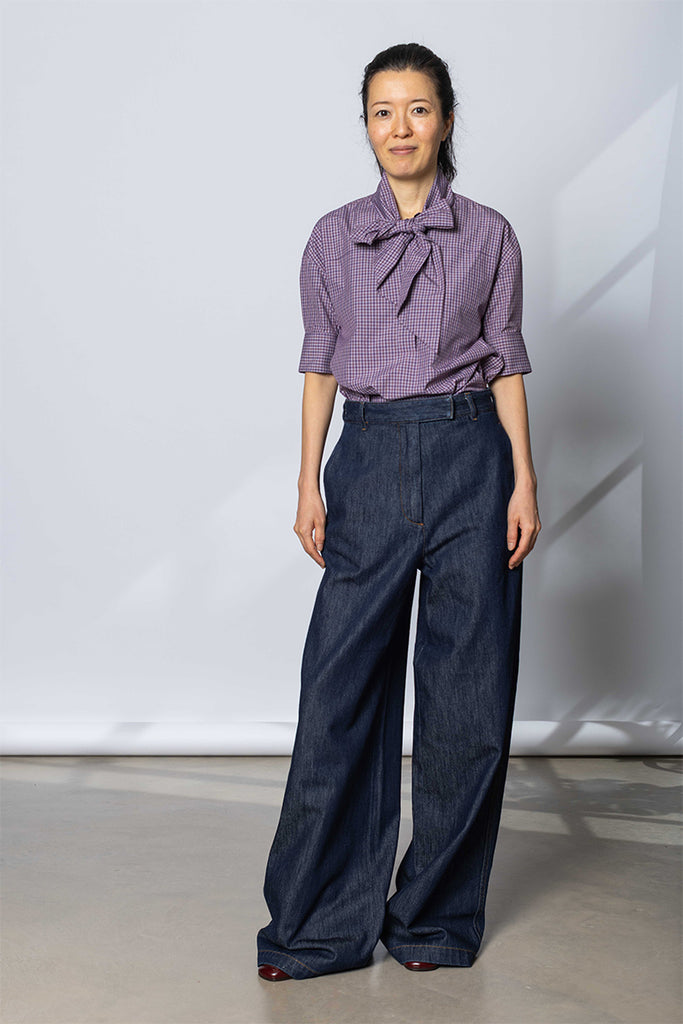 Calma Check Shirt - Purple