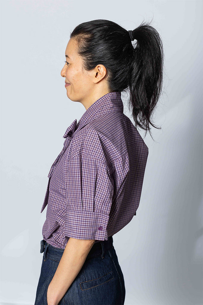 Calma Check Shirt - Purple