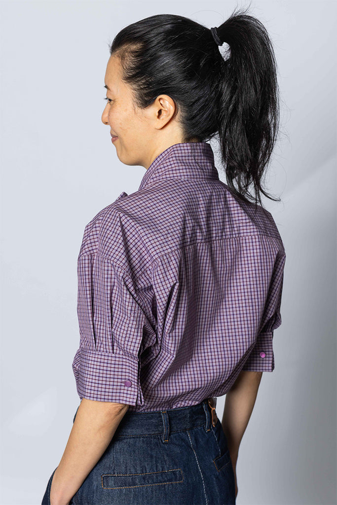 Calma Check Shirt - Purple