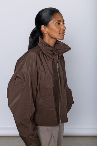 Akimbo Blouson Jacket - Dark Brown