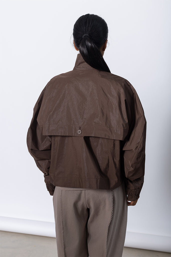 Akimbo Blouson Jacket - Dark Brown