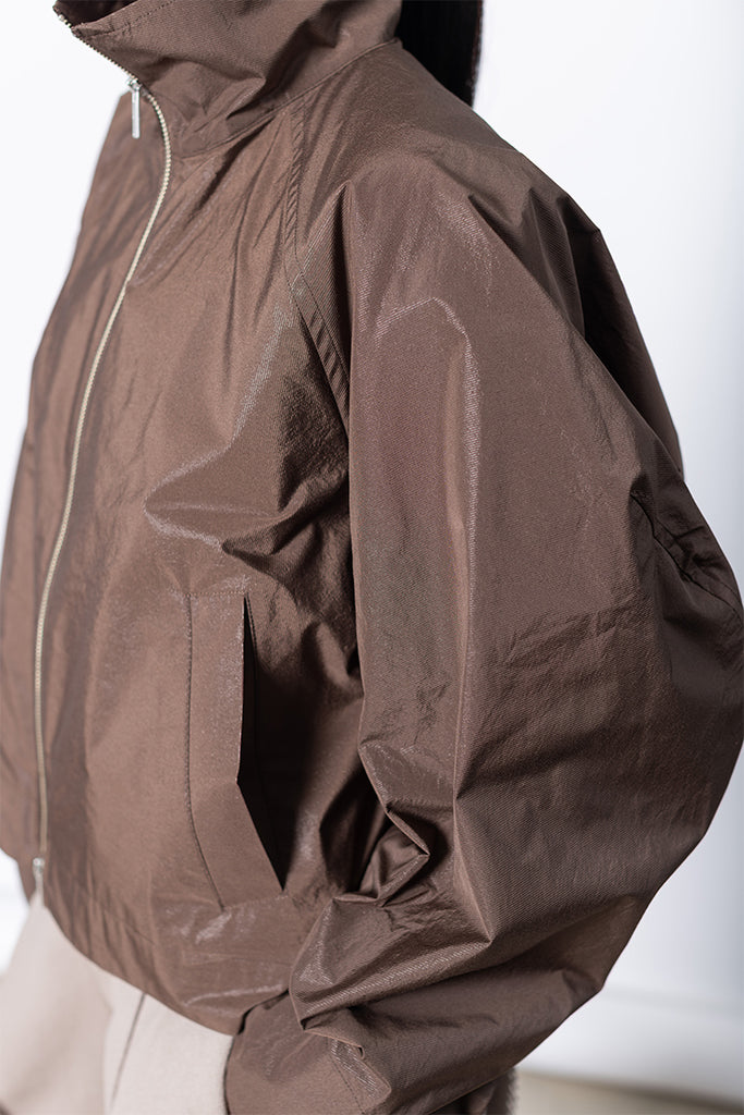 Akimbo Blouson Jacket - Dark Brown