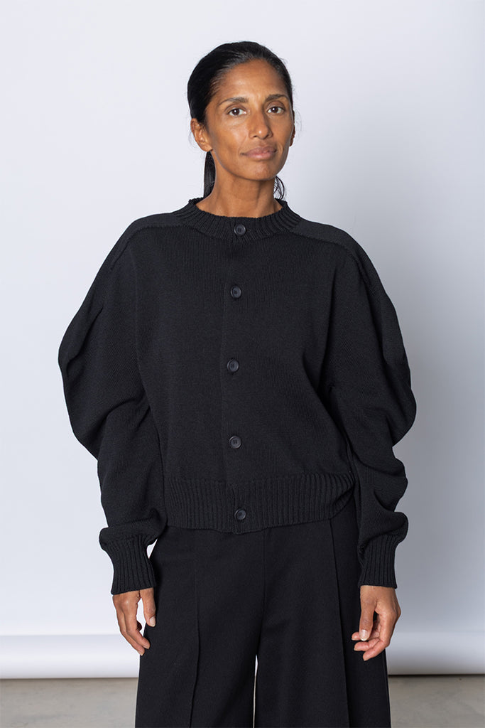 Akimbo Knit Cardigan - Black
