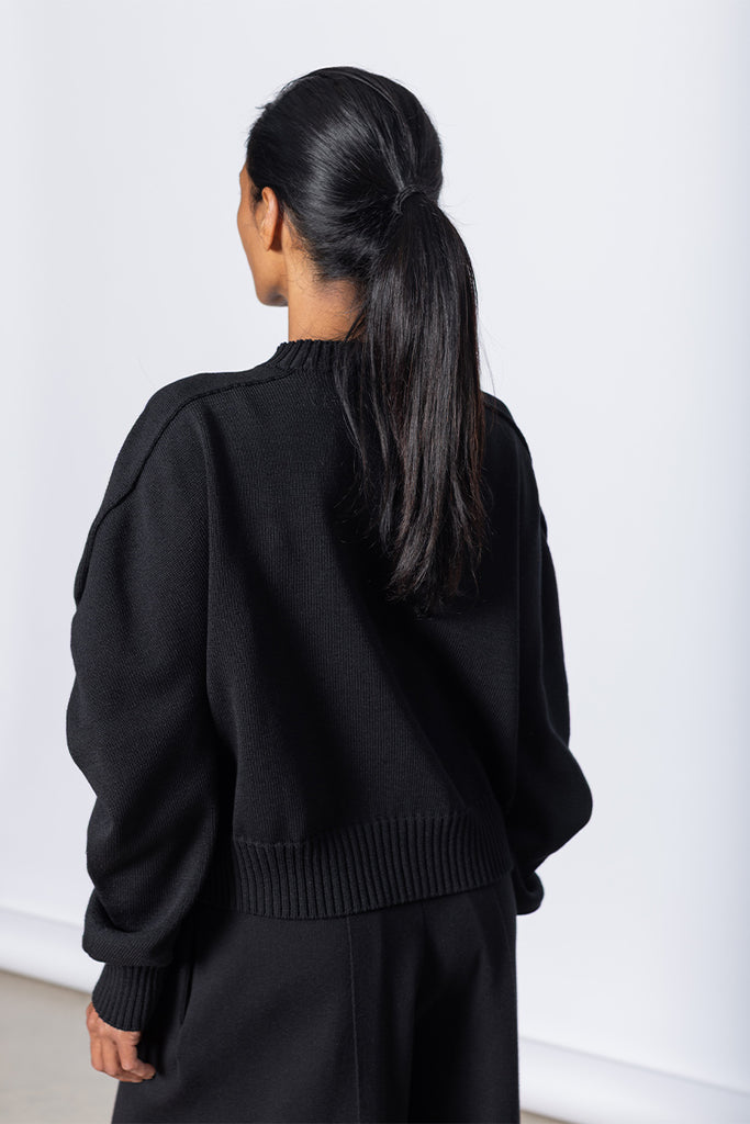 Akimbo Knit Cardigan - Black