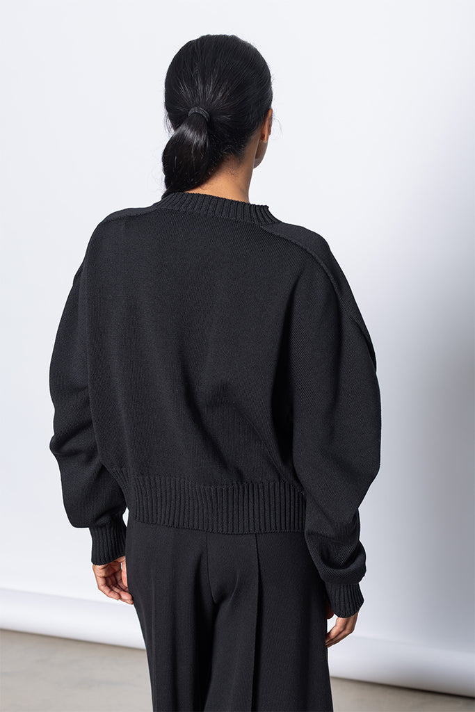 Akimbo Knit Cardigan - Black