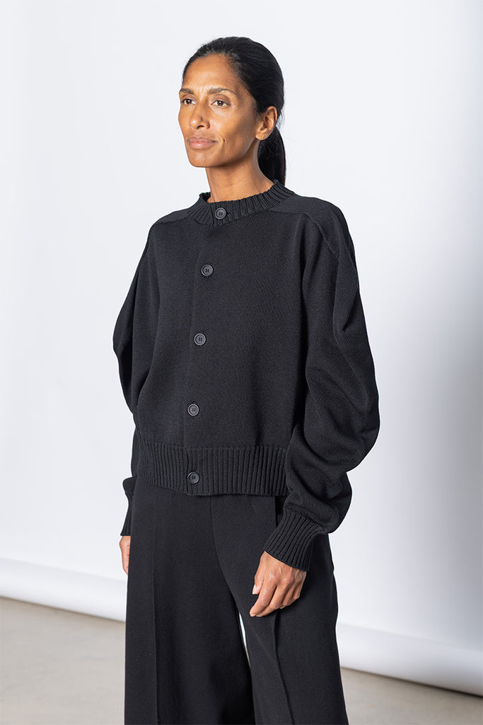 Akimbo Knit Cardigan - Black