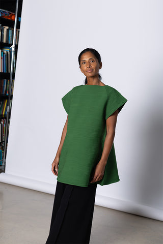 Corrugated Knit Dress - Green