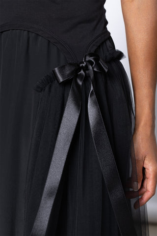 Bow Tail Easy T-Shirt - Black