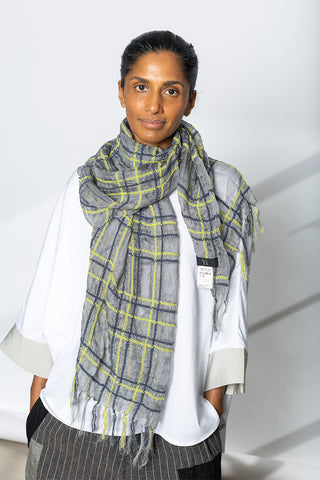 Plaid Scarf - Grey