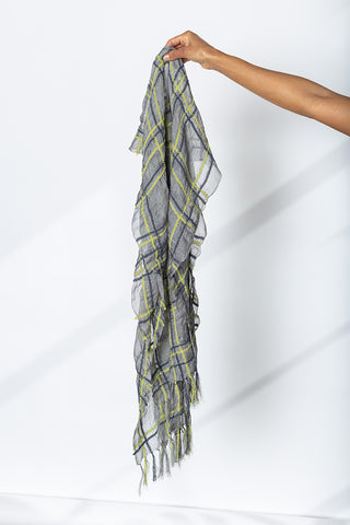 Plaid Scarf - Grey