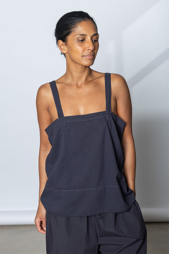 Garment Dyed Camisole Top - Inky Midnight