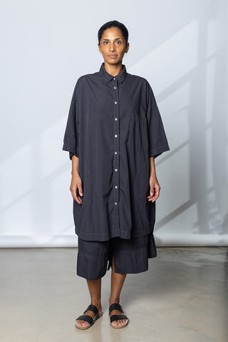 Garment Dyed Big Shirt - Inky Midnight