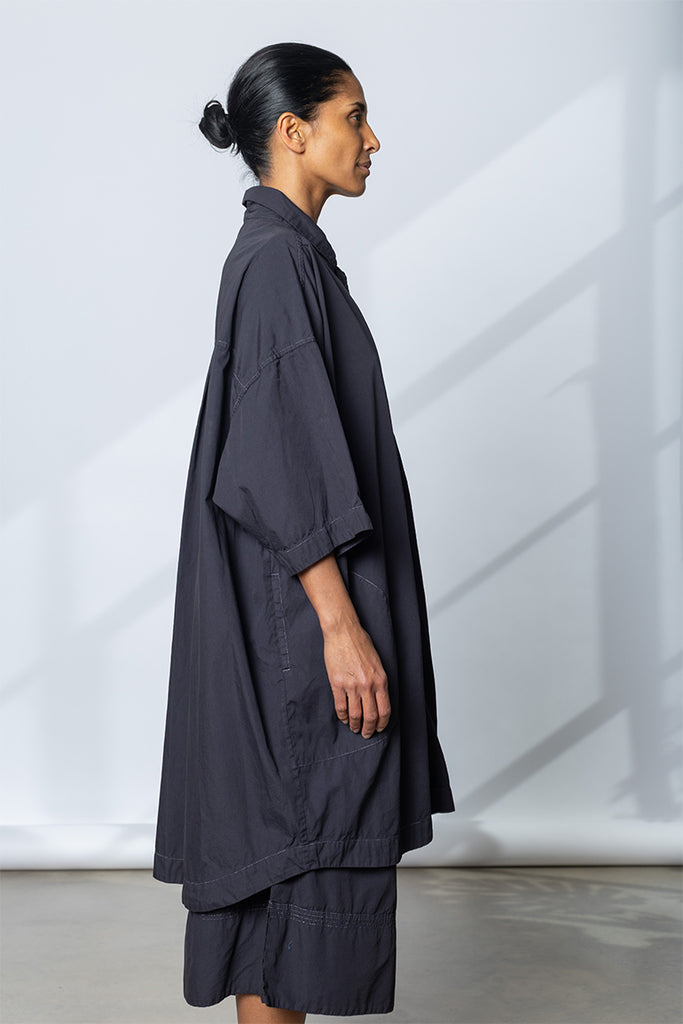 Garment Dyed Big Shirt - Inky Midnight