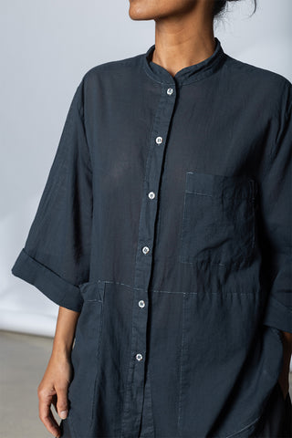 Garment Dyed 7/8th Shirt - Soft Black