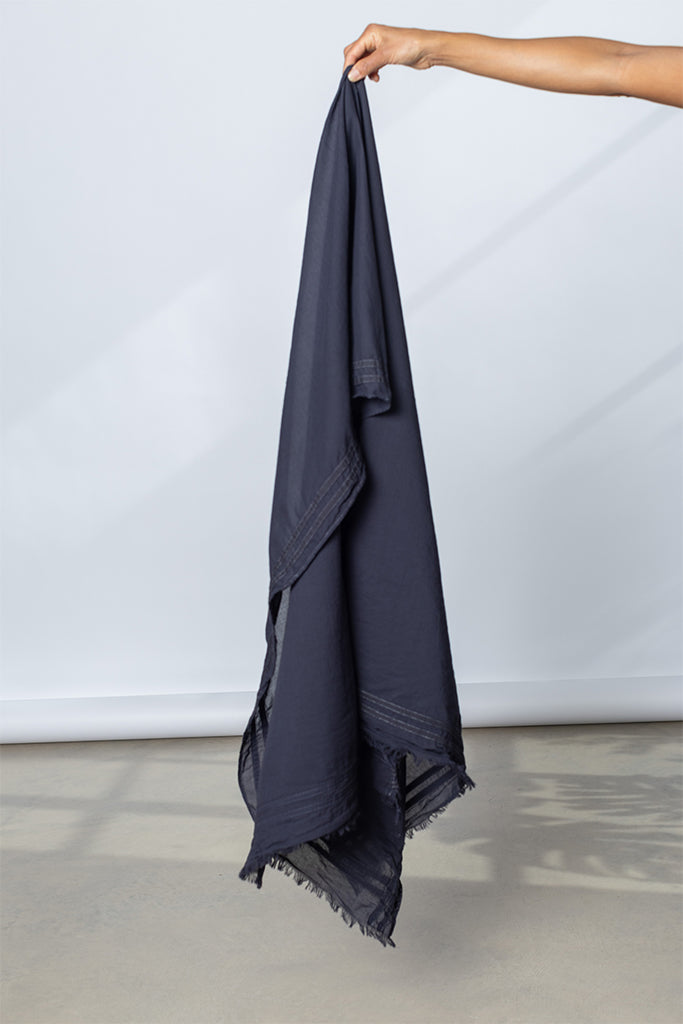 Garment Dyed Sarong - Ink/Contrast