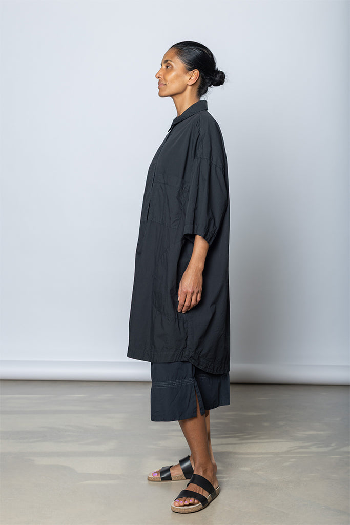 Garment Dyed Big Shirt - Soft Black