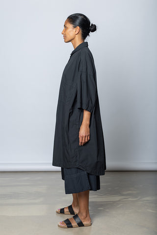 Garment Dyed Big Shirt - Soft Black