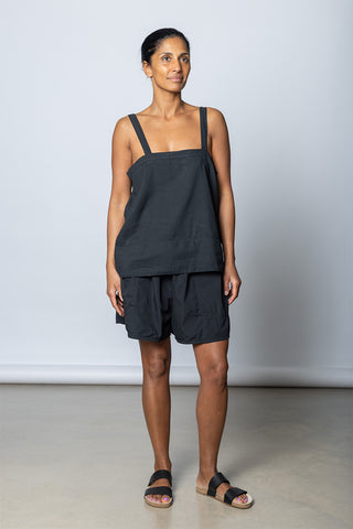 Garment Dyed Camisole Top - Soft Black