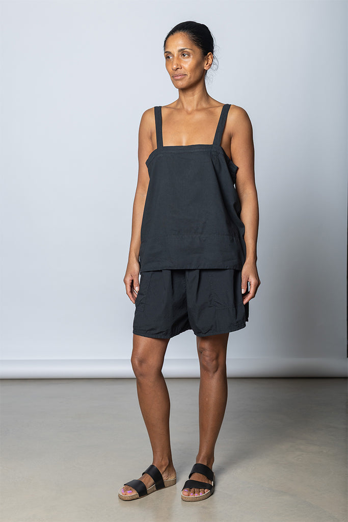 Garment Dyed Camisole Top - Soft Black
