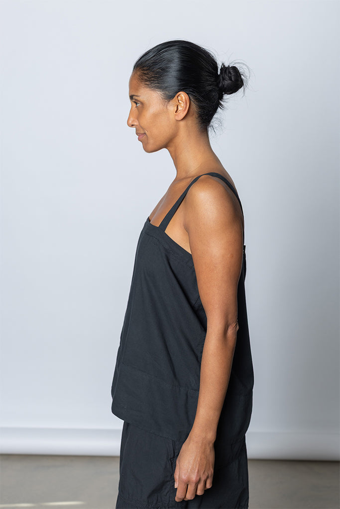 Garment Dyed Camisole Top - Soft Black