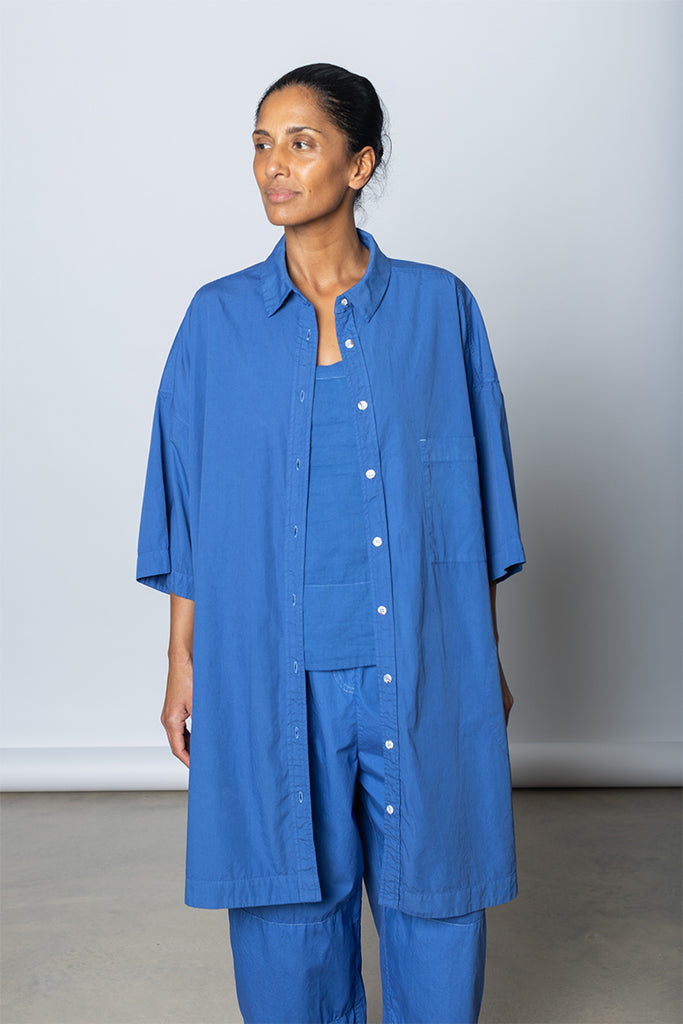 Garment Dyed Big Shirt - Dutch Blue