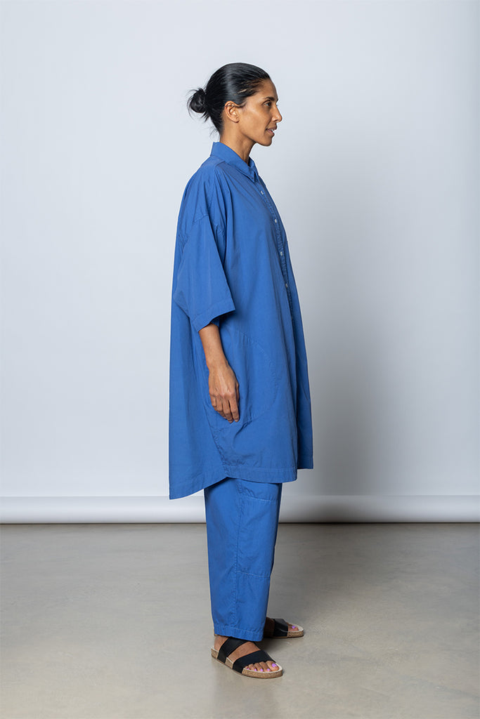 Garment Dyed Big Shirt - Dutch Blue