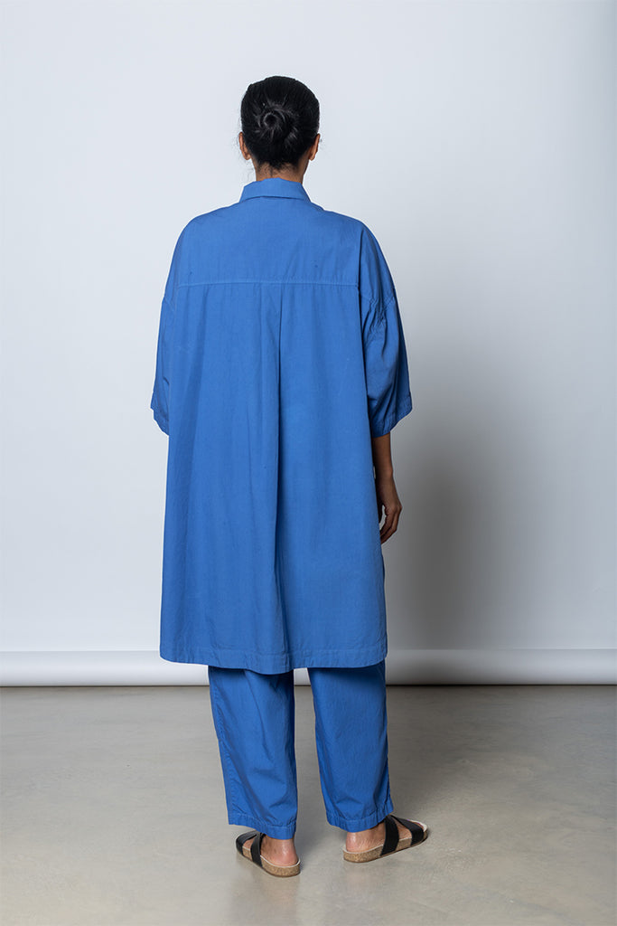 Garment Dyed Big Shirt - Dutch Blue