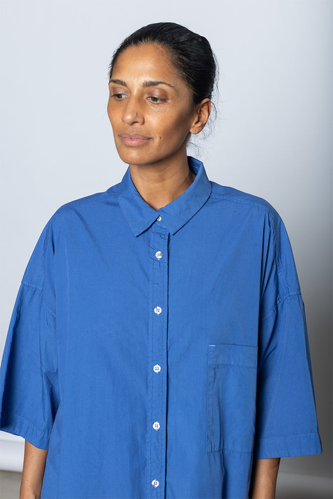 Garment Dyed Big Shirt - Dutch Blue