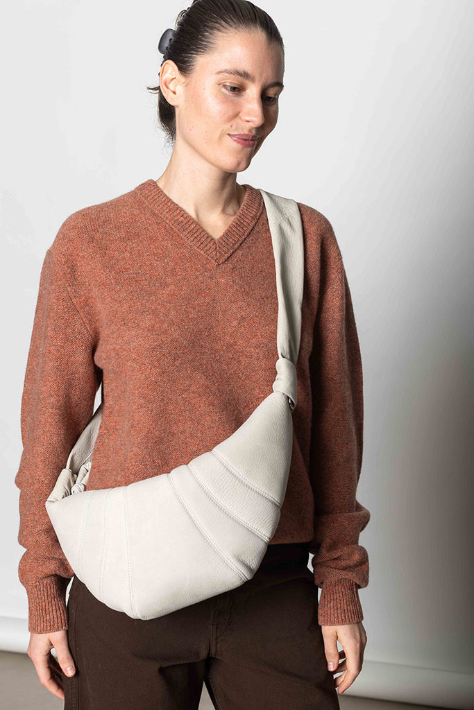 Medium Croissant Bag Alpaca Nubuck - Soft Sage