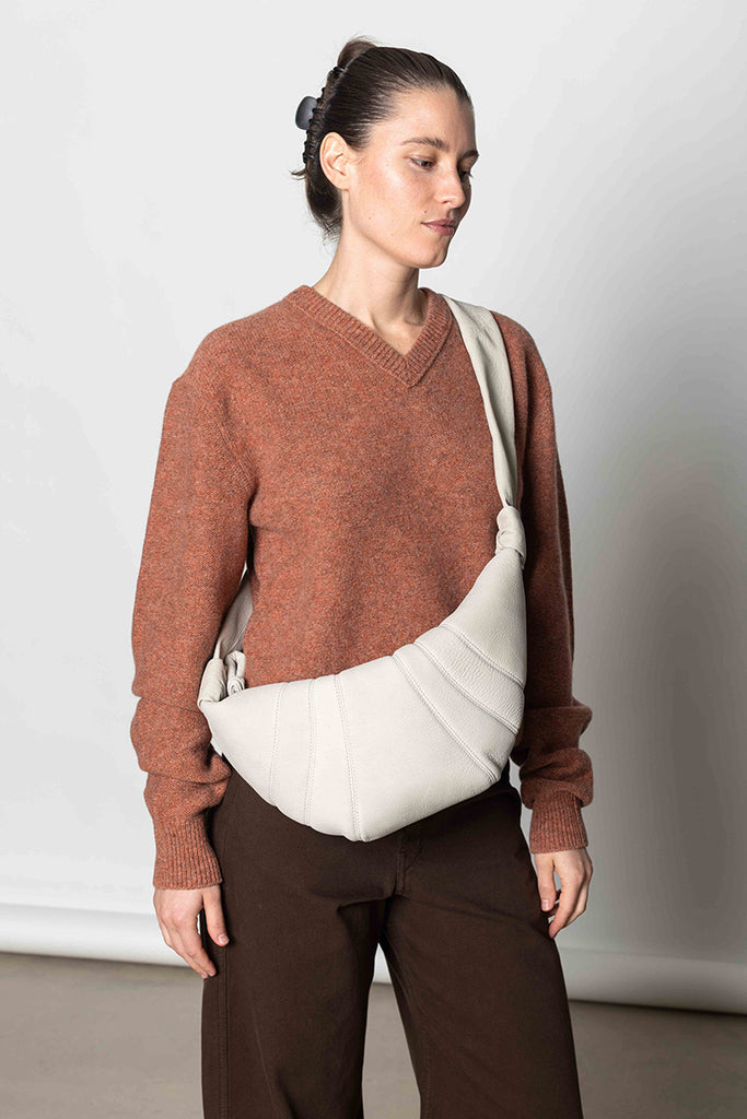 Medium Croissant Bag Alpaca Nubuck - Soft Sage
