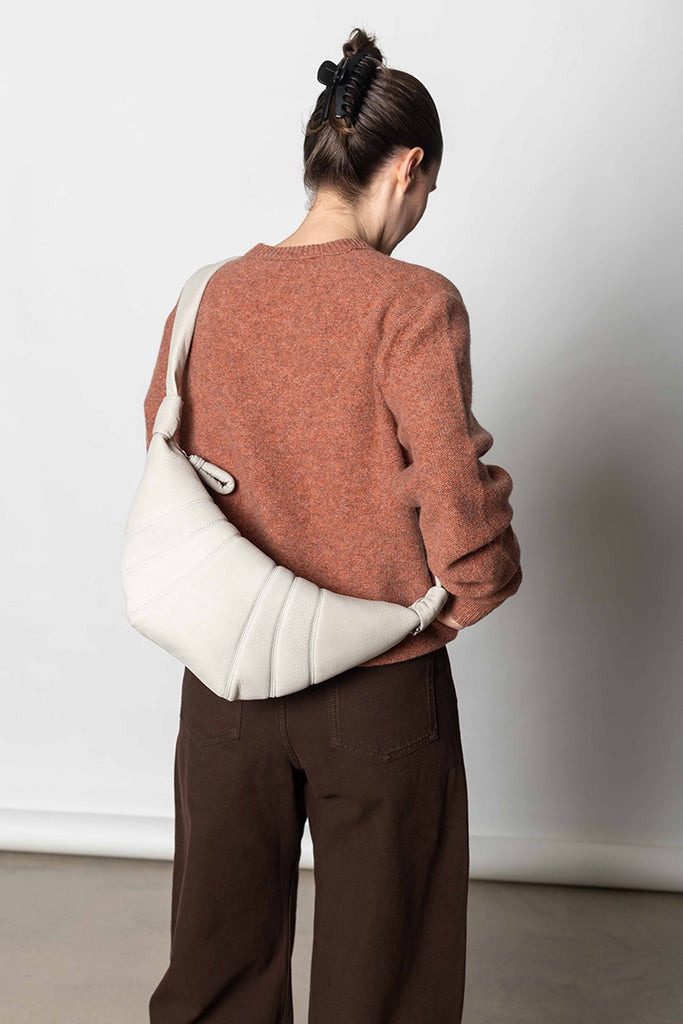Medium Croissant Bag Alpaca Nubuck - Soft Sage