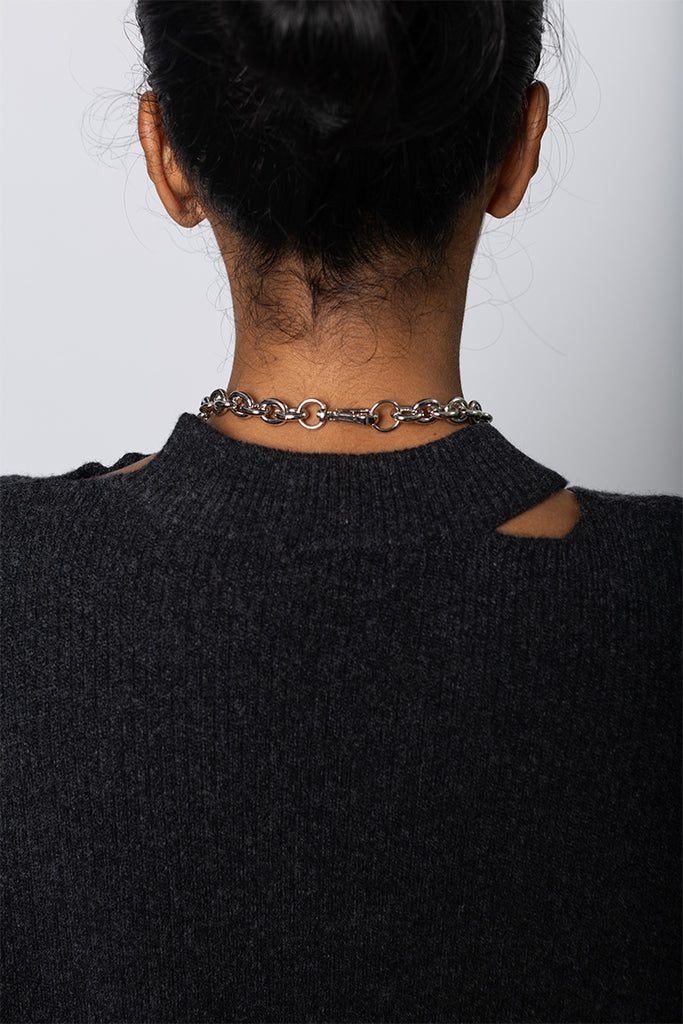 Pearl & Crystal Bloom Pendant Chain Necklace