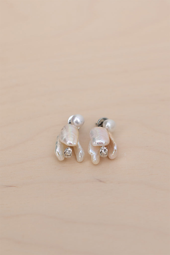 Pearl & Crystal Bloom Earrings