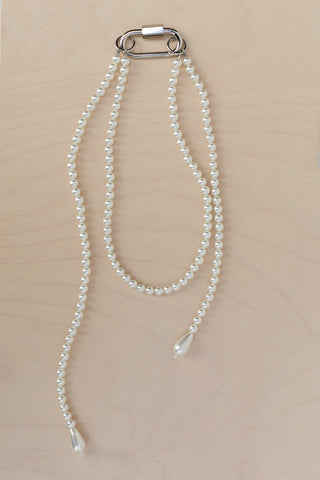 Fragment  Pearl Carabiner Necklace