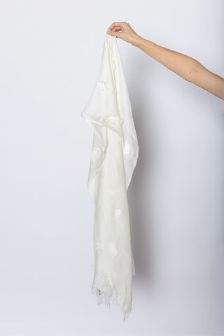 Dot Cut Scarf - Off White