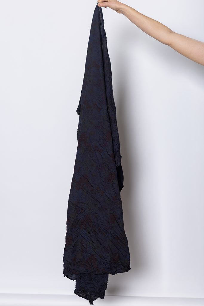 Scialle Shawl Lavato - Indigo Floral